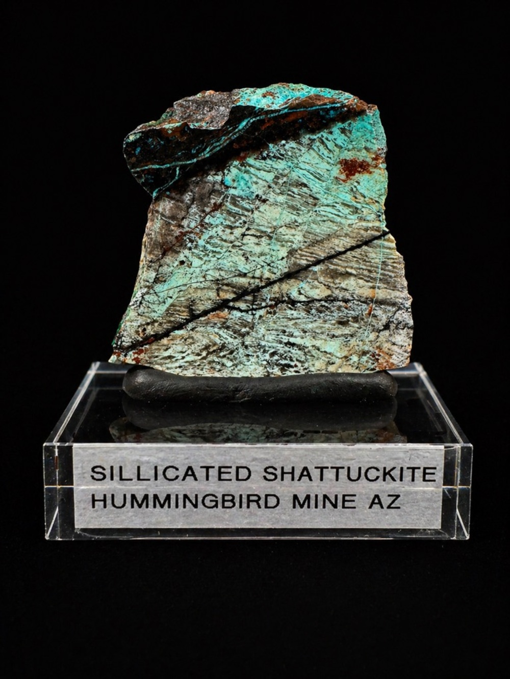 Polished Sillicated Shattuckite (Hummingbird Mine, Arizona)